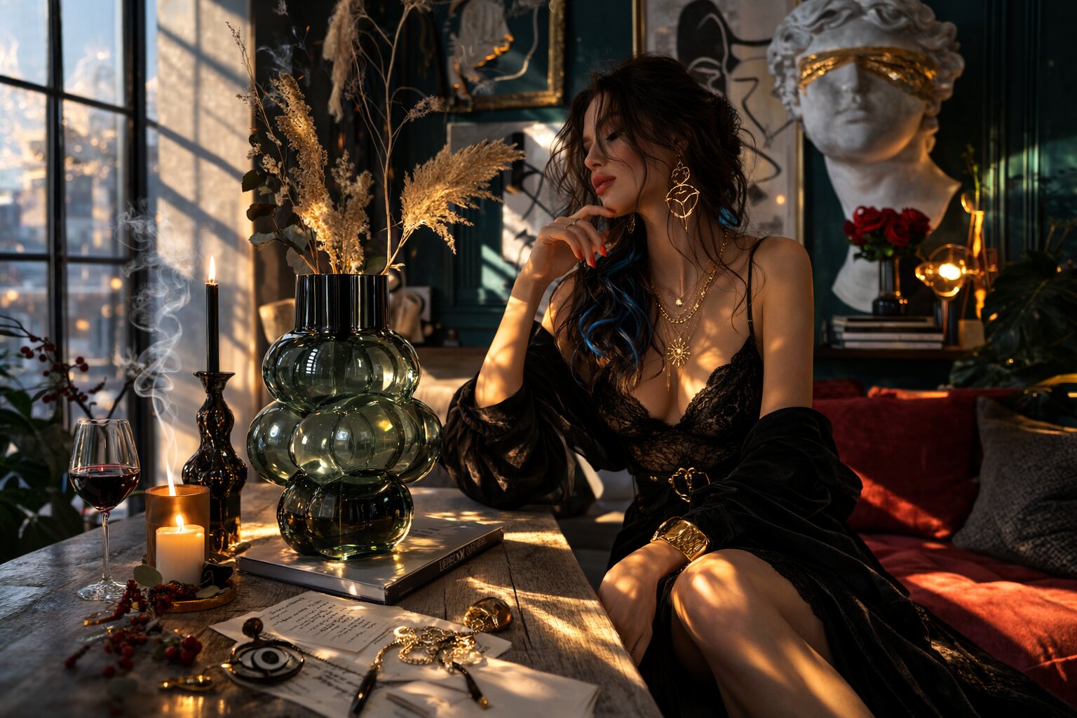 ваза с цветами в светлой комнате